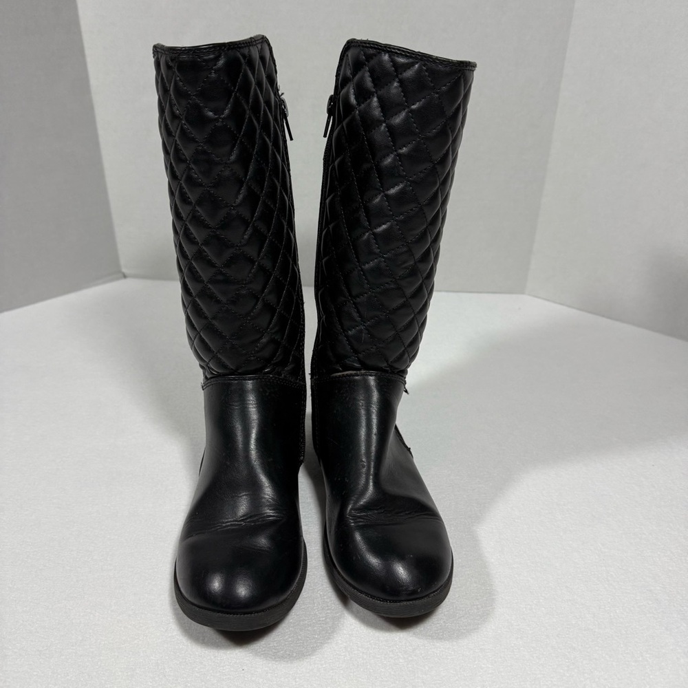 Olive & Edie Girls’ Black Tall Quilted Boots Youth Size 3 - Picture 2 of 9
